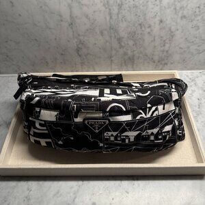 Prada Tessuto and Saffiano comic Leather Belt Bag NWT